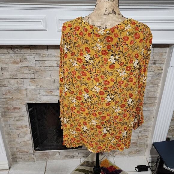 Jones‎ New York orange and red floral boho blouse plus size 3X New!!! - Picture 2 of 8